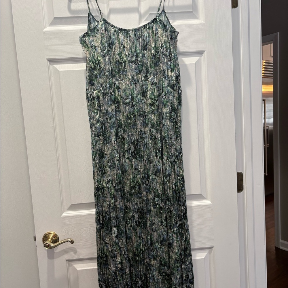 Vince Green Watercolor Maxi Dress